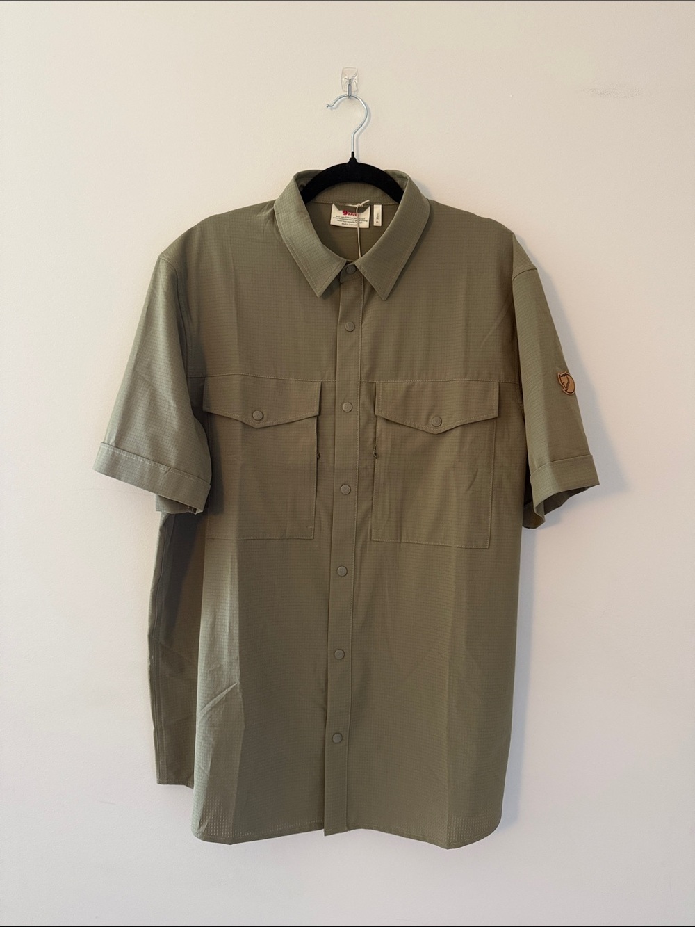 Fjallraven Olive Short-Sleeve Button-Front Casual Shirt